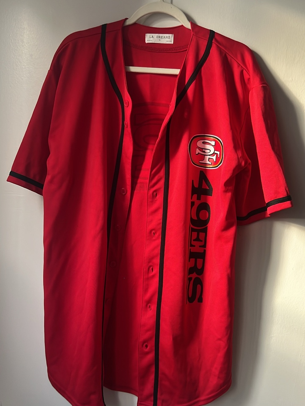 San Francisco 49ers Red Button Jersey